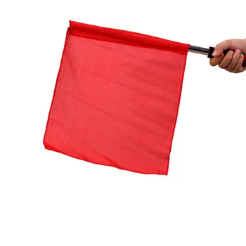 1 X Стартовый Флаг Судейский Флаг Ручной Флаг Легкий И Портативный Железнодорожный Сигнальный Флаг Красный/зеленый/желтый/белый Стержень Из нержавеющей стали