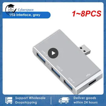 1 ~ 8ШТ USB 3.0 Type C Концентратор 4 В 1 Многопортовая Док-станция Разветвитель Мини-Концентратор USB 3.0 Из Цинкового Сплава Высокоскоростной Адаптер Для ПК