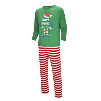 1 комплект одежды с рождественским принтом, брюки, осенне-зимняя одежда для родителей и детей (размер M, папа)
