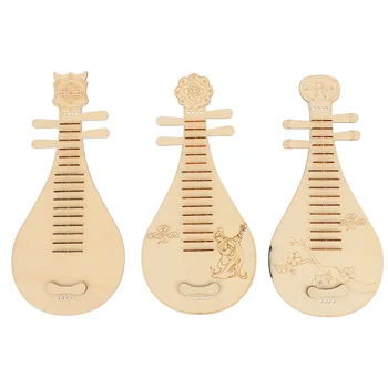 3 предмета с рисунком Музыкальный инструмент Детские игрушки для выступлений, Лютни, реквизит, обучающий детей раннего возраста, деревянный ребенок