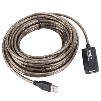 33-футовый удлинитель USB 2.0, кабель-ретранслятор, усилитель сигнала от USB A мужчины к USB A женщины