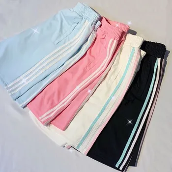 4 цвета летних корейских шорт Y2k в байкерскую полоску Черные спортивные белые розовые сексуальные мини-японские милые Горячие брюки Женская одежда
