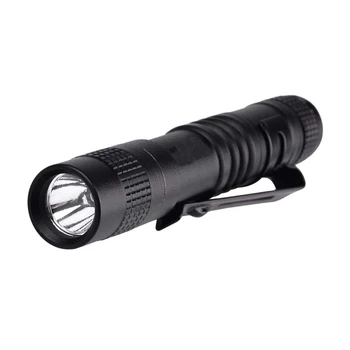 4X Фонарик-ручка-фонарик Super Small Mini AAA XPE-R3 Светодиодная лампа с зажимом для ремня, Карманный фонарик с кобурой