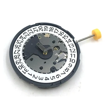 6 стрелок, одна календарная дата на 4 часах, кварцевый сменный механизм для часов RONDA Z60, запасные части с аккумулятором