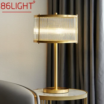 86LIGHT Скандинавская латунная настольная лампа Современная Роскошная гостиная Спальня кабинет Оригинальная светодиодная настольная лампа