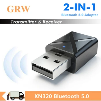 GRWIBEOU USB Bluetooth 5,0 Аудиоприемник Передатчик Bluetooth AUX Стерео RCA USB 3,5 мм Разъем Для ПК Автомобильный Комплект Беспроводной Адаптер