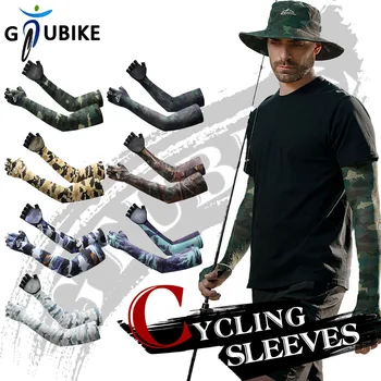 GTUBIKE Велосипедные солнцезащитные рукава из ледяного шелка, перчатки длиной в полпальца, Спортивная рыбалка на открытом воздухе, защита от ультрафиолета, нарукавник, длинные варежки