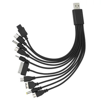 USB-кабель 1 из 10 USB-один кронштейн Для зарядки десяти ламп для кемпинга Можно использовать одновременно Кабель для зарядки аксессуаров для телефонов