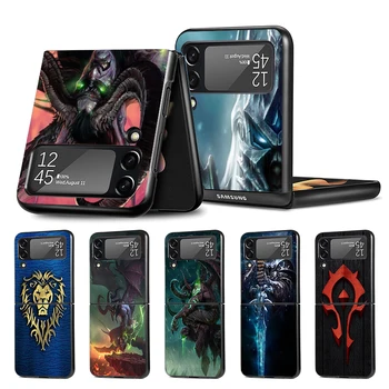 W-World Of W-Warcraft W-Wow Чехол для телефона Samsung Galaxy Z Flip4 Flip3 5G Черный Чехол Z Flip 4 3 Жесткий ПК Роскошный Чехол Zflip3 Fa