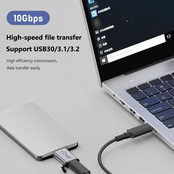 Адаптер для передачи данных USB-A/Type-C в Micro B USB3.1 Gen2 Портативный Конвертер 10 Гбит/с Высокоскоростной для Кабеля Жесткого диска Мобильного телефона