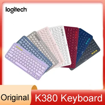 Беспроводная Bluetooth-клавиатура Logitech K380 с несколькими устройствами Портативные ультратонкие клавиатуры для Windows Mac Chrome IOS Android