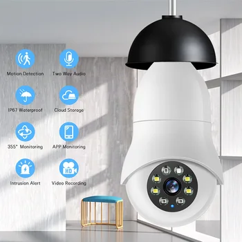 Беспроводная камера Wi-Fi, монитор, обнаружение движения, ночное видение для домашней, внутренней и наружной безопасности
