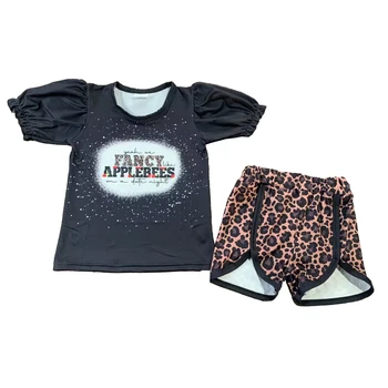 Бутик Школьной одежды для девочек Оптом Летние Леопардовые шорты для девочек Apple