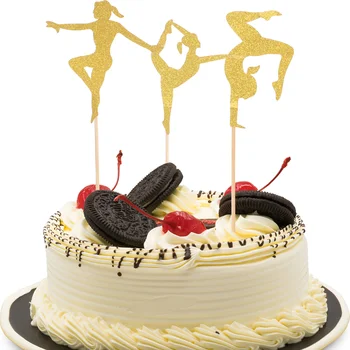 Вставка для торта для девочек Украшение для кексов Праздничный Десертный Топпер Гимнастические украшения Выбор на День рождения
