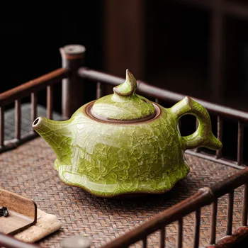 Высококачественный Керамический Чайник Longquan Black Ice Art Японский Чайник Для Замачивания Чая с Ситечком Принадлежности Для Чайной Церемонии Украшения