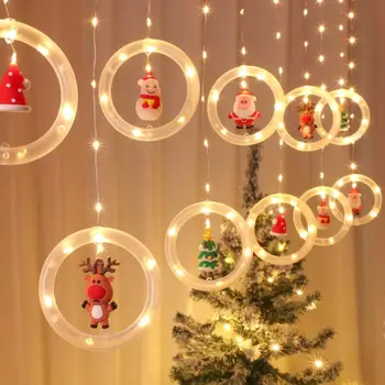 Гирлянды для вечеринки и домашнего декора 1 комплект Рождественских световых декоративных водонепроницаемых рождественских светодиодных мультяшных ламп DIY для дома