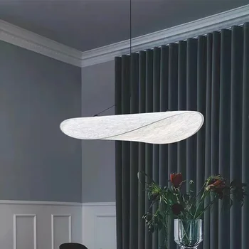Дизайнерская Шляпная Люстра из ткани из искусственного Шелка, Современный ресторан, гостиная, Гостиничная ткань, Светодиодная Подвесная лампа, декор для внутреннего освещения