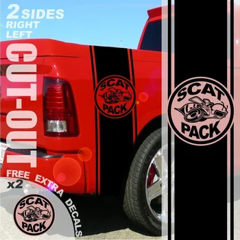 Для 1500 2500 3500 кузовов грузовиков с боковой полосой SCAT PACK Dodge Виниловая наклейка-наклейка BDS22