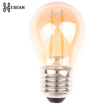 Для струнного освещения люстры Mini Tan Glass E27 2700K Винтажная светодиодная лампа накаливания G45 2W 4W 6W Globe Light Lamp