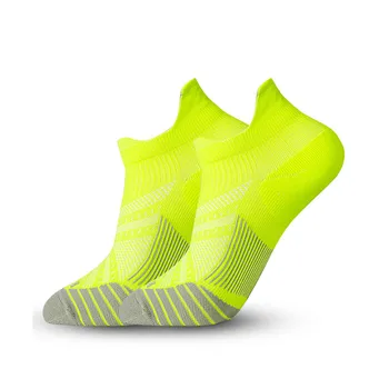 Женские носки с мелким горлышком, носки для фитнеса, бега, Нескользящая одежда для полотенец, спортивные женские носки-тапочки 9-11 размера
