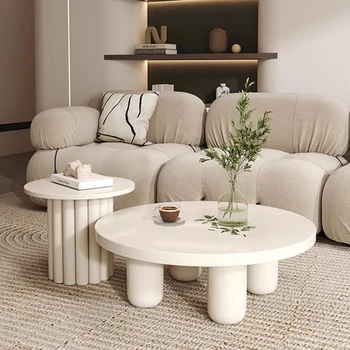 Журнальный столик в скандинавском стиле, Современная гостиная, Белый минималистичный приставной столик, прихожая, Центральный этаж, Мебель для дома