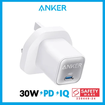 Зарядное устройство Anker Powerport 511 (Nano 3, 30 Вт) USB C GaN Charger, быстрое зарядное устройство PIQ 3.0 PPS, для iPhone, Galaxy, iPad