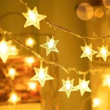 Звездная гирлянда, светодиодные фонари, Рождественские украшения, USB-гирлянда, Новогодняя свадьба, рождественские украшения для дома Navidad