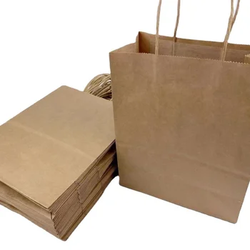 индивидуальный дизайн и дешевая хозяйственная сумка из коричневой крафт-бумаги