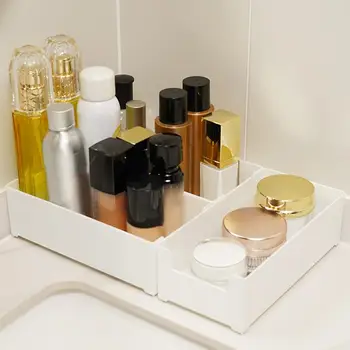 Контейнер для хранения косметики Пластиковый ящик для макияжа, органайзер для офиса, кухонные принадлежности для ванной комнаты, 4 шт. Ящик для туалетного столика