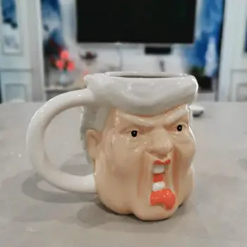 Кофейная кружка Trump, креативная интернет-знаменитость, забавная 3D стереокружка, пивная кружка объемом 350 мл, Новинка, Необычная чашка для чая с молоком для домашнего использования в путешествиях