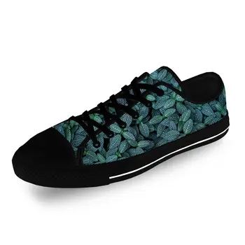 Кроссовки с низким верхом из листьев растений, Мужские, Женские, подростковые Модные Повседневные Парусиновые кроссовки для бега, Дышащая Легкая обувь с 3D-принтом