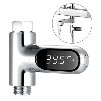 Кухонный термометр с цифровым светодиодным экраном, измеритель температуры воды в электрическом душе 8-85 ℃, Измеритель температуры воды в ванной, Аксессуары для ванной комнаты