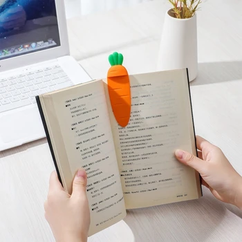 Милая Кавайная Морковная закладка с Мультяшными 3D стереокнигами для детей, подарок для украшения своими руками, Школьные принадлежности, Канцелярские принадлежности