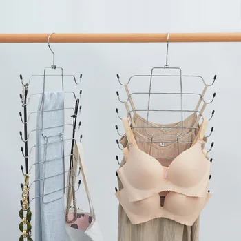 Многослойные вешалки для одежды с 12 зажимами одежды держатель для хранения шкаф сушилка для белья складная одежда Брюки металлической юбкой для одежды