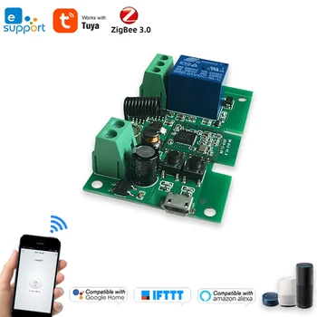 Модуль Переключения Zigbee 1CH Tuya Smart eWeLink, 1-Канальное Реле Постоянного тока 12V 24V 32V, 2MQTT Шлюз Home Assistant SmartThing RF433 Remote