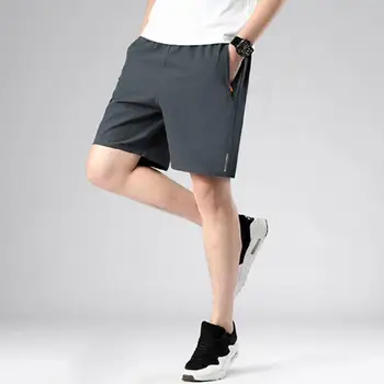 Мужские летние шорты с эластичной талией, дышащие свободные полуботинки, повседневная одежда, пляжные шорты больших размеров, повседневные спортивные штаны для бега
