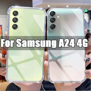 Мягкий Силиконовый Противоударный Чехол для Samsung Galaxy A24 4G HD Прозрачный для SumsungA24 4g 6,5 