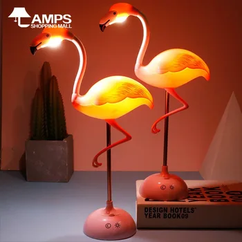Настольная лампа Flamingo LED, ночник в детской с сенсорной регулировкой яркости для детей, лампа для чтения в студенческой спальне в общежитии.
