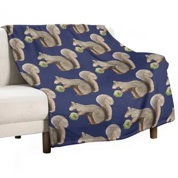 Новая закуска Happy Squirrel Apple Акварель Темное одеяло Пляжное одеяло Тонкое одеяло Красивые одеяла