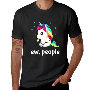 Новая футболка Ew People с единорогом, быстросохнущая футболка, забавная футболка, облегающие футболки для мужчин