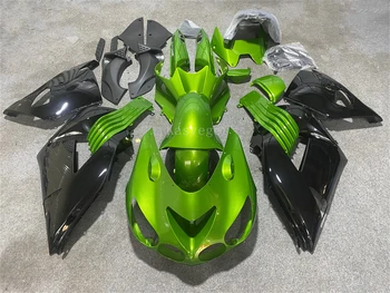 Новый комплект обтекателей для мотоциклов ABS, пригодный для Ninja ZX-14R 2006 2007 2008 2009 2010 2011 Комплект корпусов на заказ Черный Зеленый