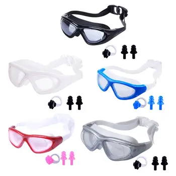 Плавательные очки Прозрачные Противотуманные Не протекающие Профессиональные Портативные товары для дайвинга с широким обзором Googles для подростков Женщин Мужчин Унисекс взрослых