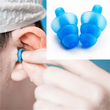 Плавательный затычки для ушей звукоизоляция водонепроницаемый силиконовый протектор для ушей с коробкой анти-шум сна шумоподавление затычки для ушей