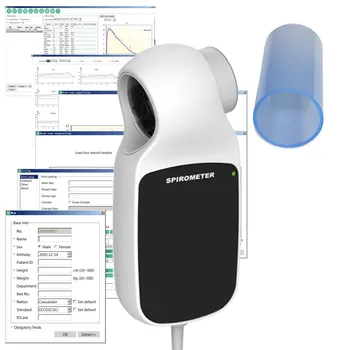 Портативный цифровой респираторный диагностический спирометр Bluetooth/USB/Программное обеспечение для ПК, функция дыхания в легких, Выдувная