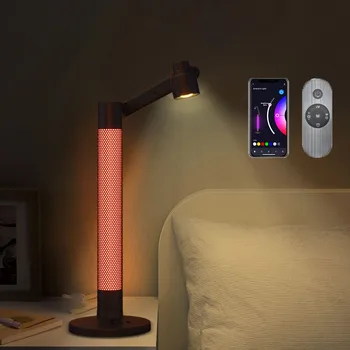 Приложение, умная настольная лампа, настольная лампа для чтения, Граффити, Wi-Fi, прикроватная ночная лампа, Вращающаяся атмосферная лампа, подарок на день рождения