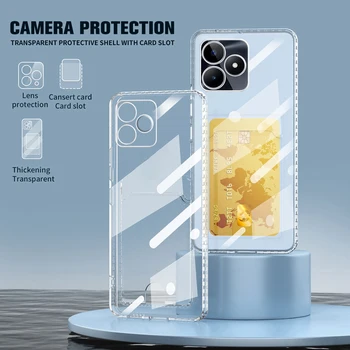 Прозрачный высококачественный чехол для телефона Realme C53 C55 с полной защитой линз от отпечатков пальцев Задняя крышка realme C55 C53 с антипригарным покрытием