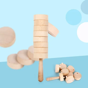 Прорезыватель для младенцев, Деревянный балансировочный блок, Головоломка, Игрушки для балансировки, Развивающая игрушка для маленьких детей