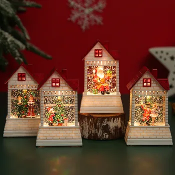 Рождественские украшения, Лампы Санта-Клауса, Подарок на День рождения, Рождественский декор, Щелкунчик, Рождественский Снежный Домик, Щелкунчик, Лампа для дома