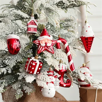 Рождественские украшения Санта Клаус Снеговик Мороженое Рождественская елка Подвесной кулон Ноэль Натале Рождественский подарок Новогодние украшения 2023 года