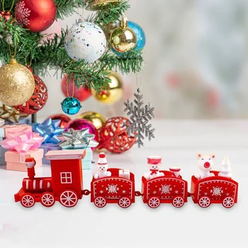 Рождественский креативный декор поезда Снеговик Новогодний поезд Праздничные принадлежности Оформление сцены для семьи Друзей детей Идеальные подарки